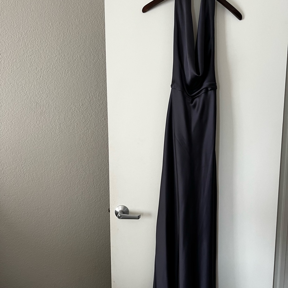 ZARA DRAPED HALTER DRESS